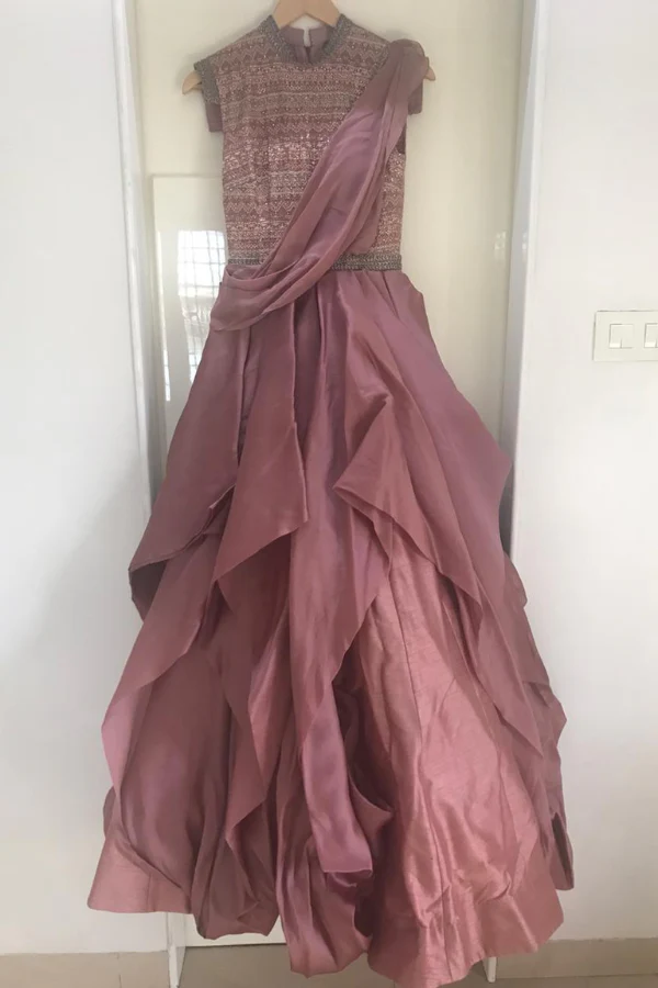 Shantanu & Nikhil Mauve Gown - Image 2