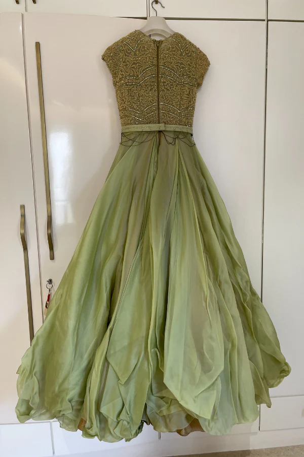 Shantanu & Nikhil mint green gown - Image 2