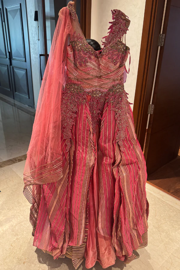 Shantanu & Nikhil Pink Gown
