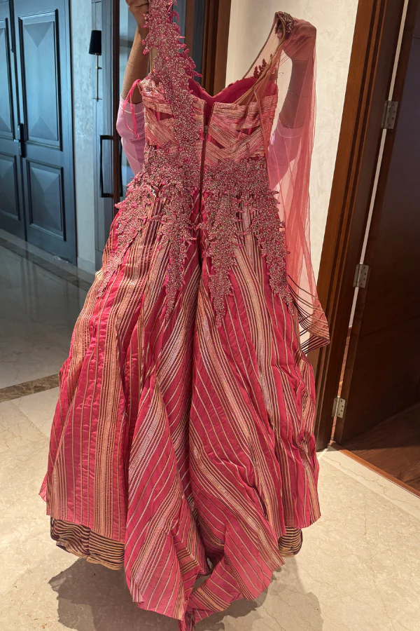 Shantanu & Nikhil Pink Gown - Image 2