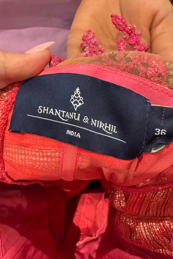 Shantanu & Nikhil Pink Gown - Image 3
