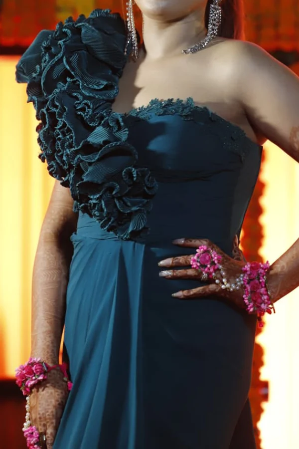 Shantanu & Nikhil ruffled saree gown - Image 2