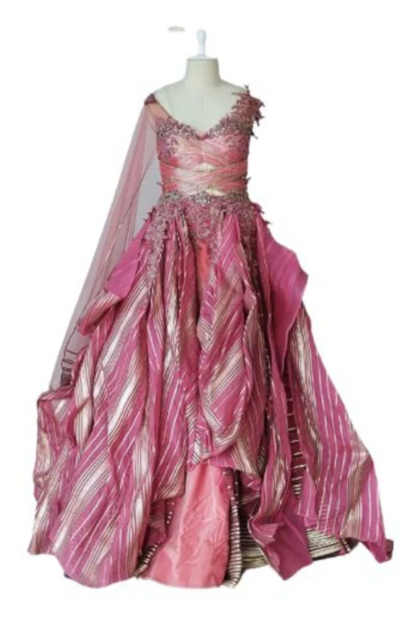 Shanthanu and Nikhil pink layered gown - Image 3