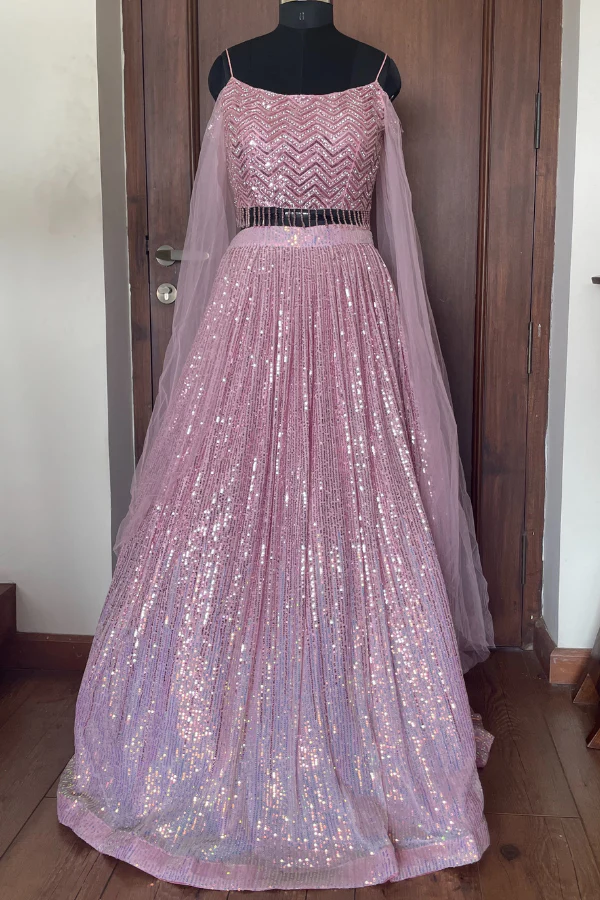 Shimmery Sequins lehenga set - Image 5