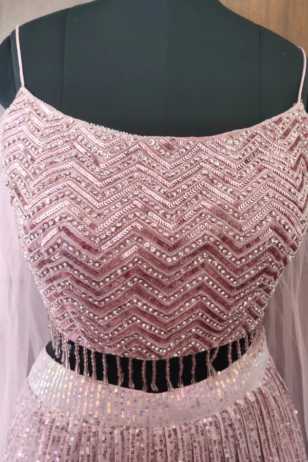 Shimmery Sequins lehenga set - Image 6