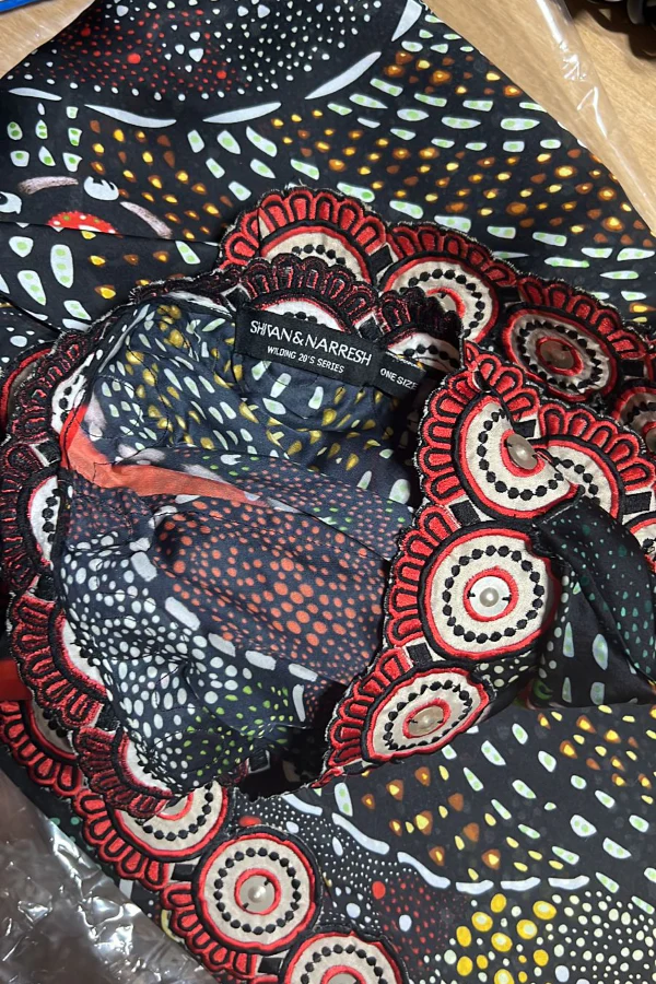 SHIVAN & NARRESH Green Printed Robe - Image 4