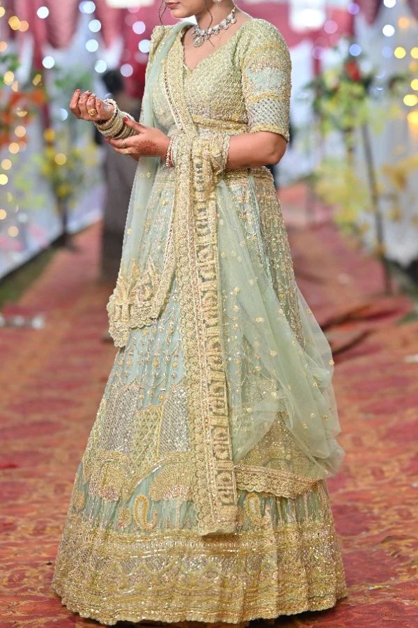 Shrangar Green Lehenga Set - Image 2