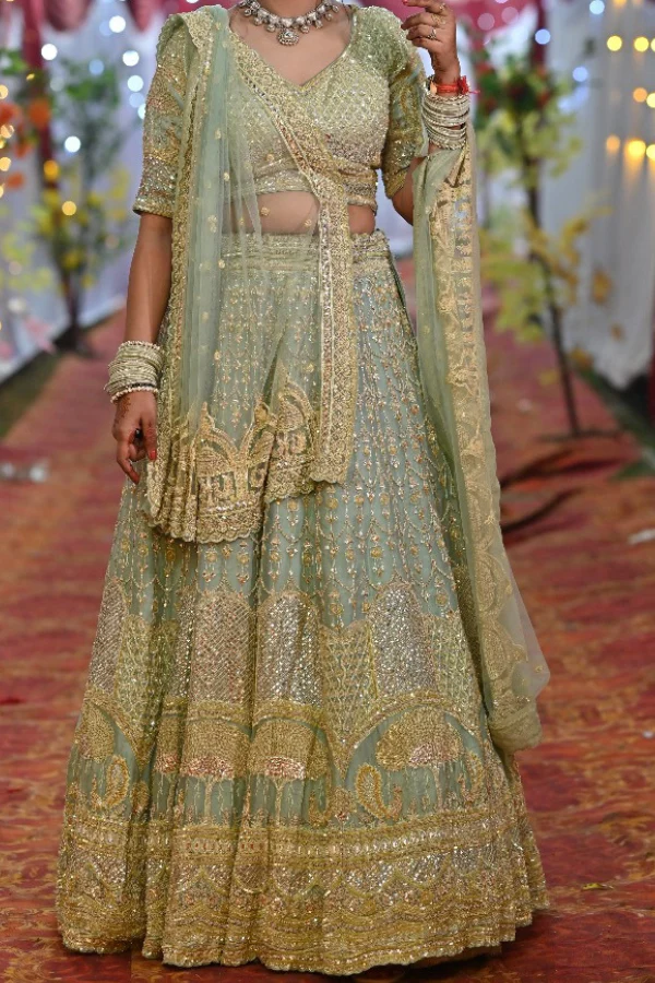 Shrangar Green Lehenga Set - Image 3