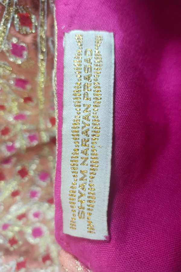 Shyam Narayan Prasad Block Printed Lehenga Set - Image 4