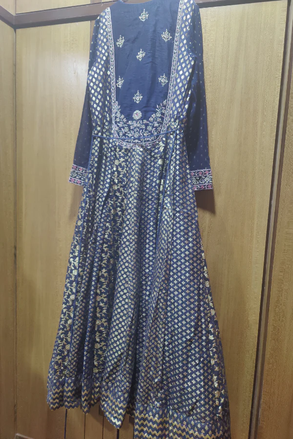 Shyam Narayan Prasad blue embroidered anarkali - Image 2
