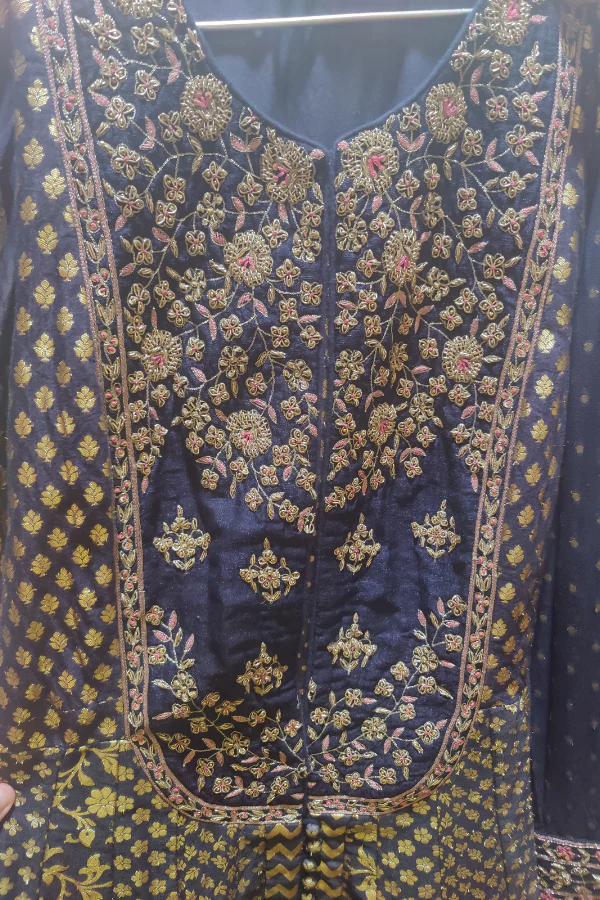Shyam Narayan Prasad blue embroidered anarkali - Image 5