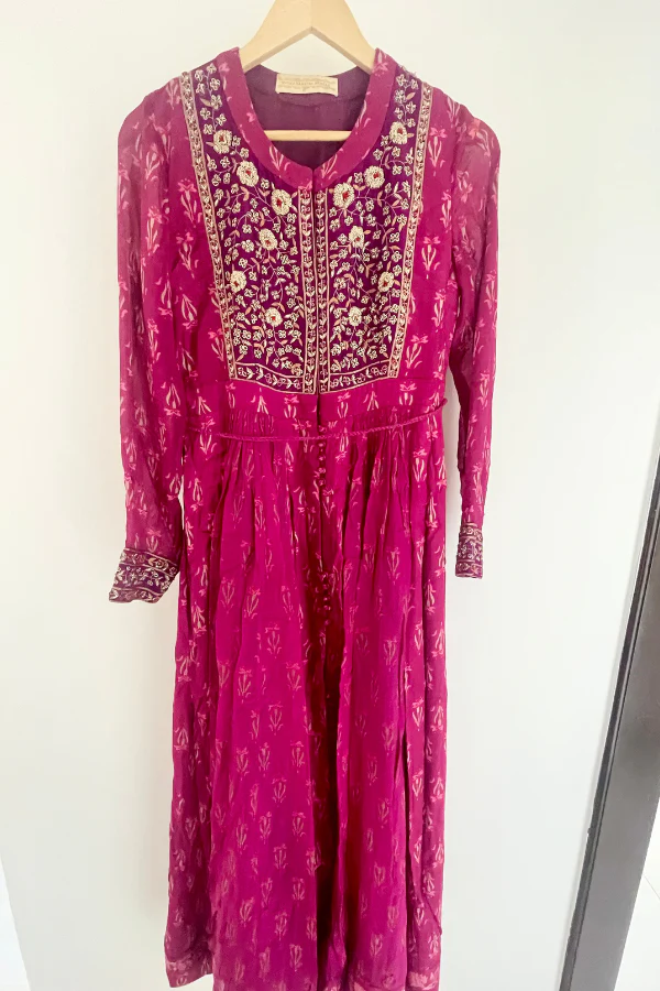 Shyam Narayan Prasad Violet Anarkali set - Image 2