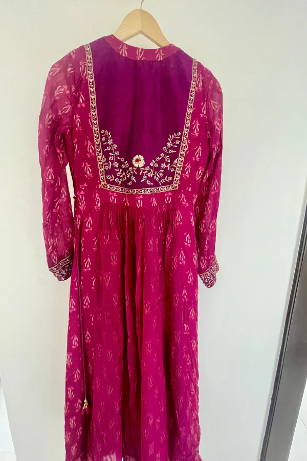 Shyam Narayan Prasad Violet Anarkali set - Image 3