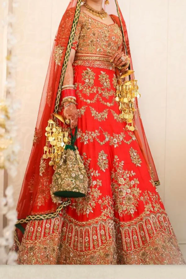 Shyamal and Bhumika red bridal lehenga - Image 2