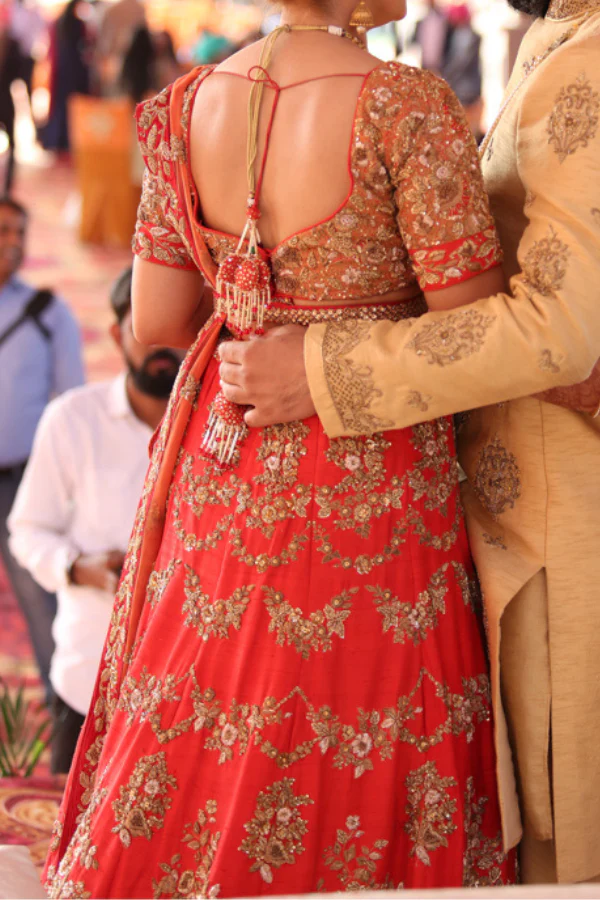 Shyamal and Bhumika red bridal lehenga - Image 3