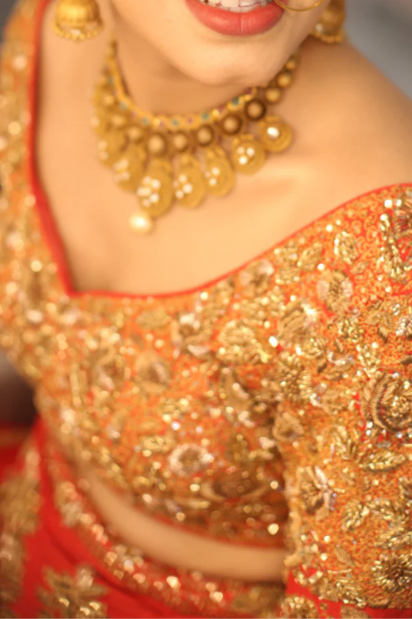 Shyamal and Bhumika red bridal lehenga - Image 4