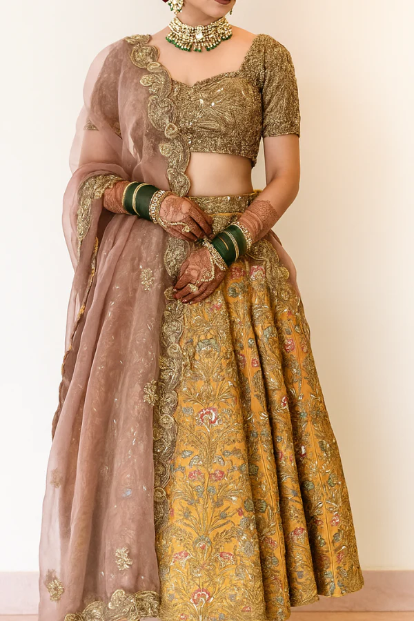 Shyamal & Bhumika Embroidered Lehenga Set - Image 9