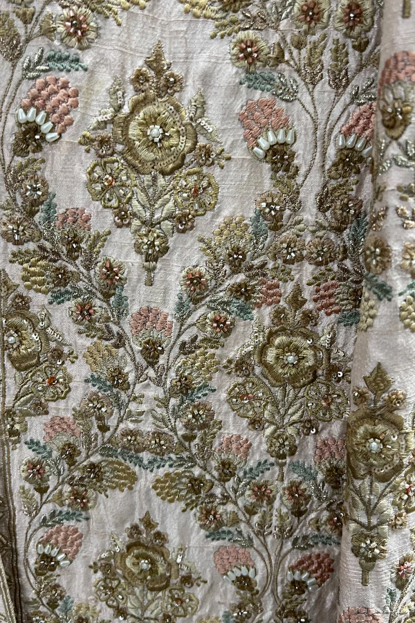 Shyamal & bhumika ivory embroidered sherwani - Image 5