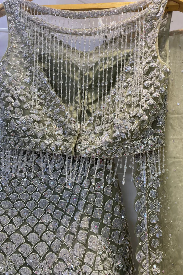 Silver embellished lehenga - Image 3