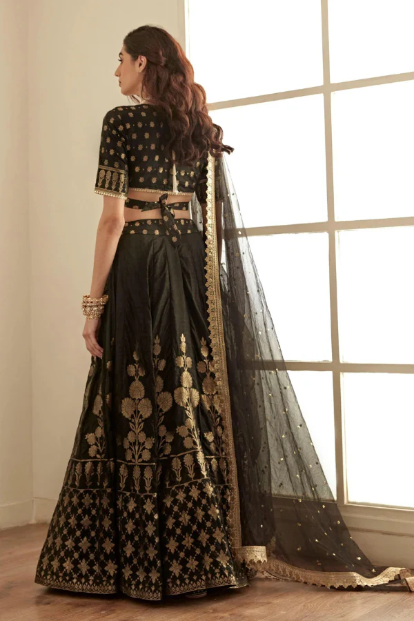 Siyahi Banarasi lehenga set - Image 2