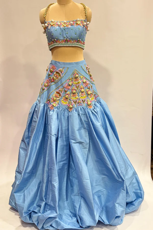 Sky Blossom Chain lehenga set