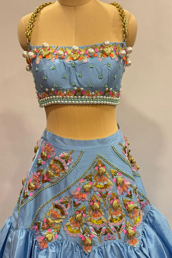 Sky Blossom Chain lehenga set - Image 2