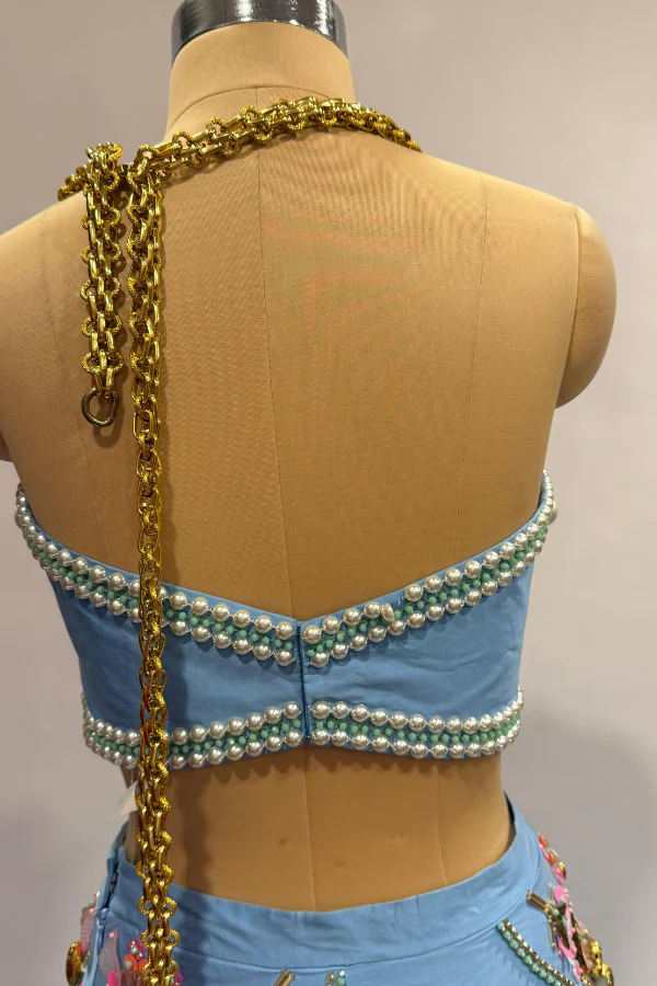 Sky Blossom Chain lehenga set - Image 4