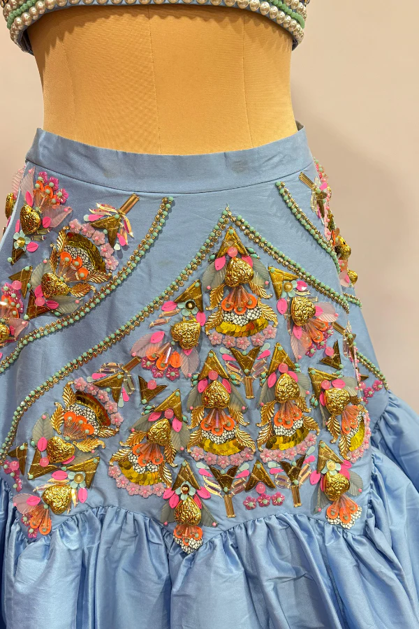 Sky Blossom Chain lehenga set - Image 5