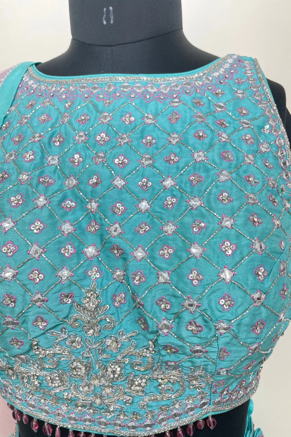 Sky blue lehenga Set - Image 3