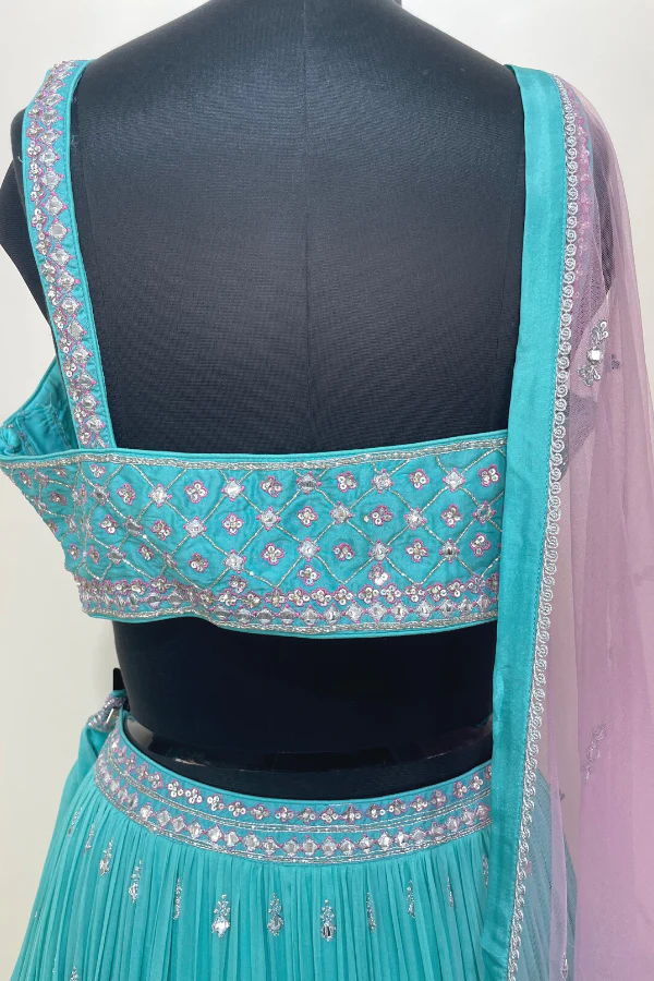 Sky blue lehenga Set - Image 6