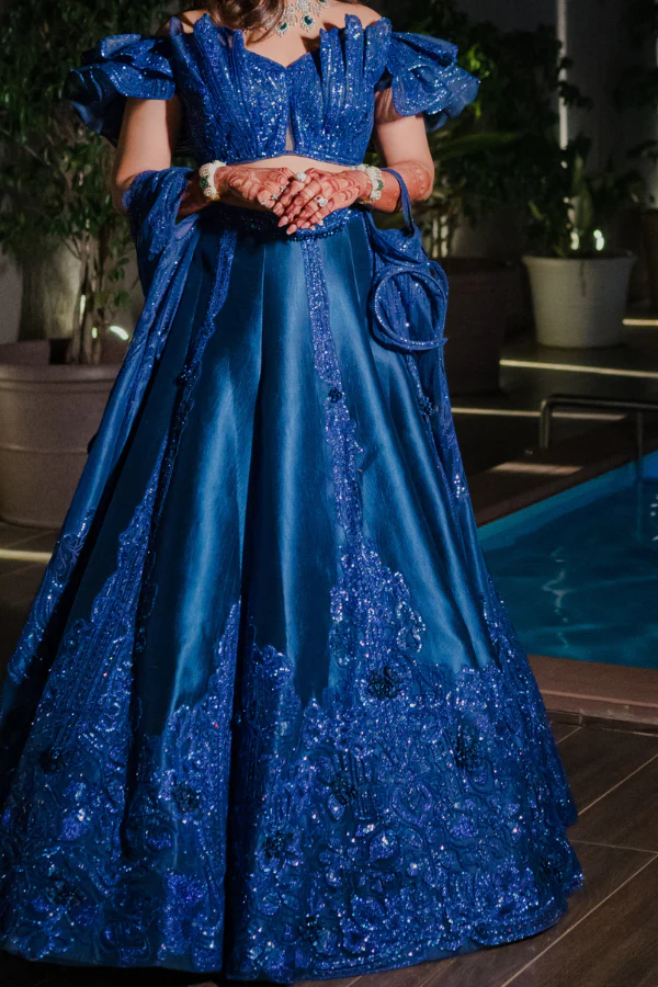 Sulakshana Monga Blue Lehenga Set
