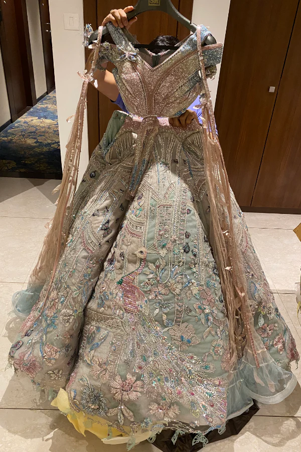 Sulakshana Monga Embellished Pastel lehenga - Image 2