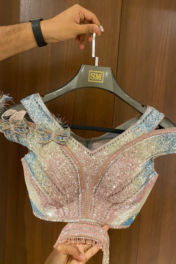 Sulakshana Monga Embellished Pastel lehenga - Image 3