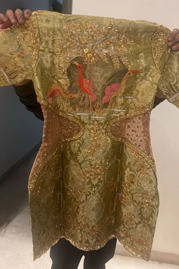 Sulakshana Monga gold embroidered sharara set - Image 4