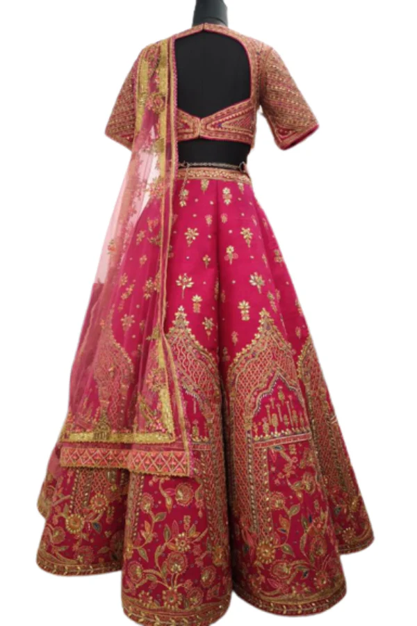 SULAKSHANA MONGA Red bridal kalidar lehenga set - Image 6