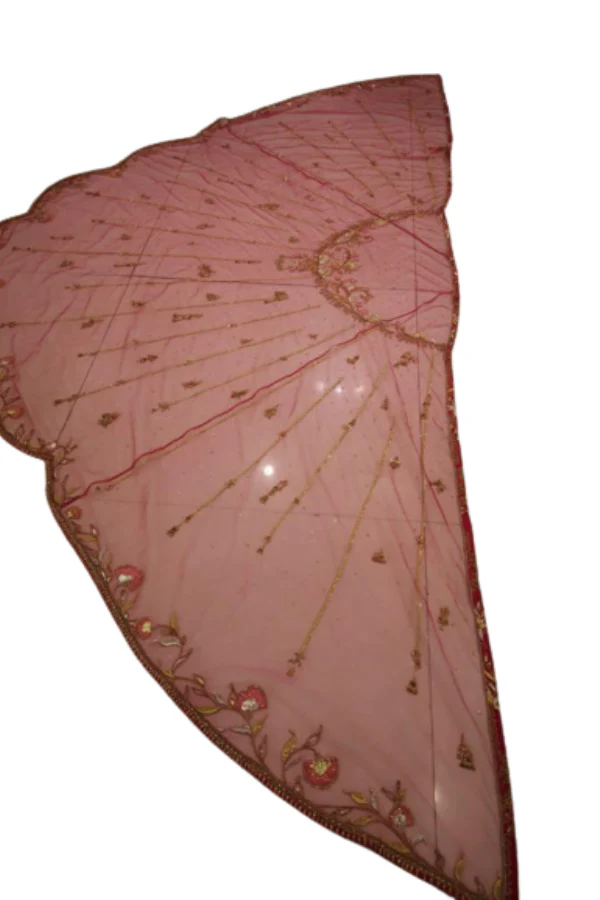 SULAKSHANA MONGA Red bridal kalidar lehenga set - Image 8