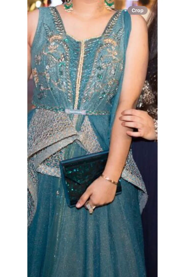 Sulakshana Monga teal embellished gown - Image 2