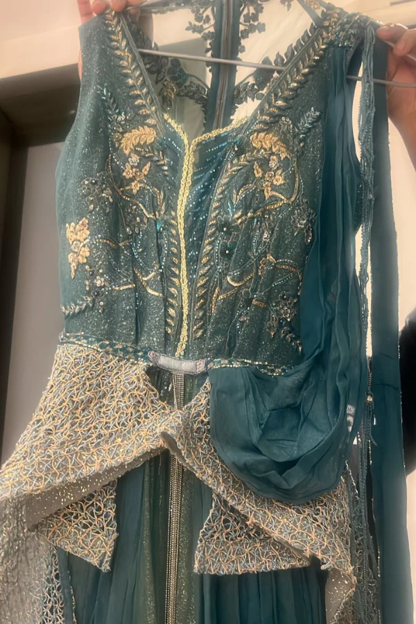 Sulakshana Monga teal embellished gown - Image 3