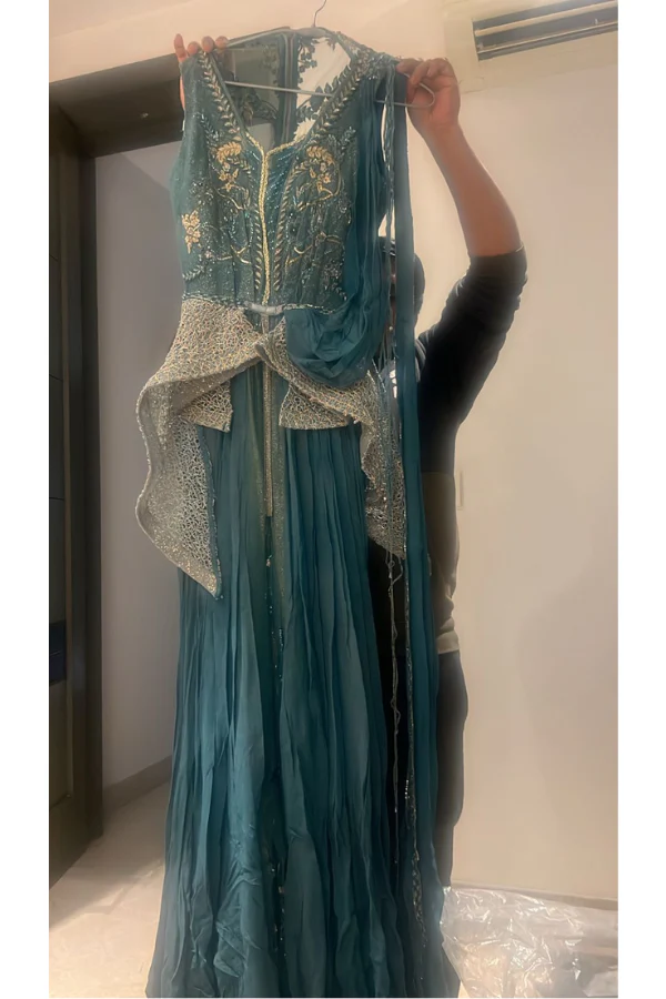 Sulakshana Monga teal embellished gown - Image 4