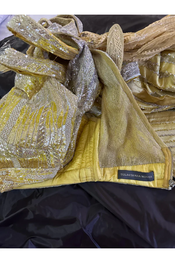 Sulakshana Monga yellow embroidered lehenga - Image 2