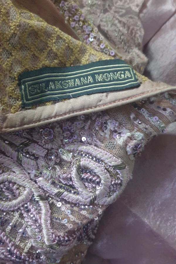 Sulakshana monga peach Lehenga set - Image 6