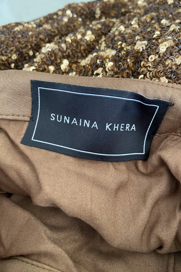 Sunaina Khera Gold Sequin Lehenga - Image 5