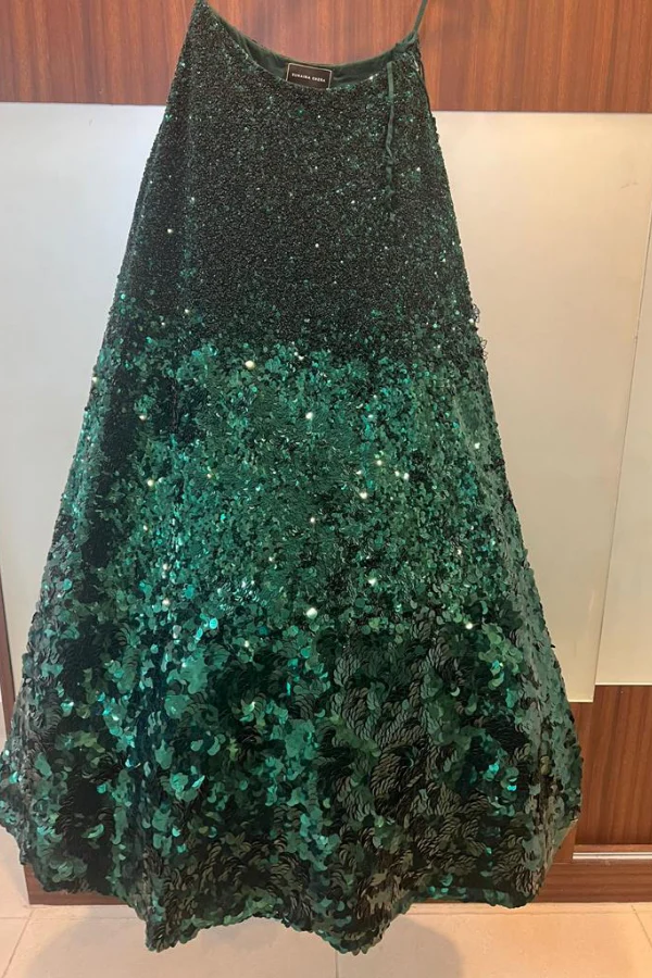 Sunaina khera green SEQUIN LEHENGA - Image 6
