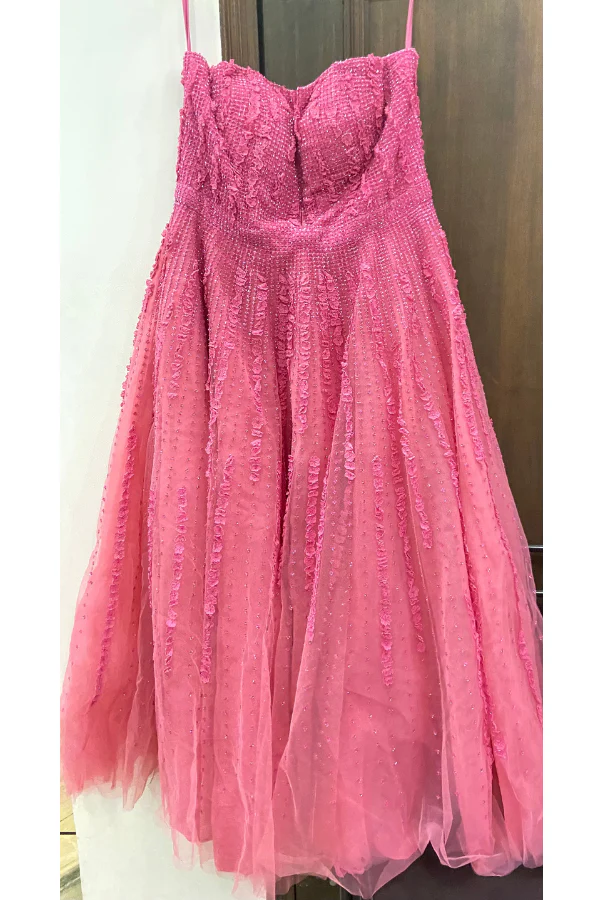 Sunaina Khera pink embroidered tube dress - Image 3