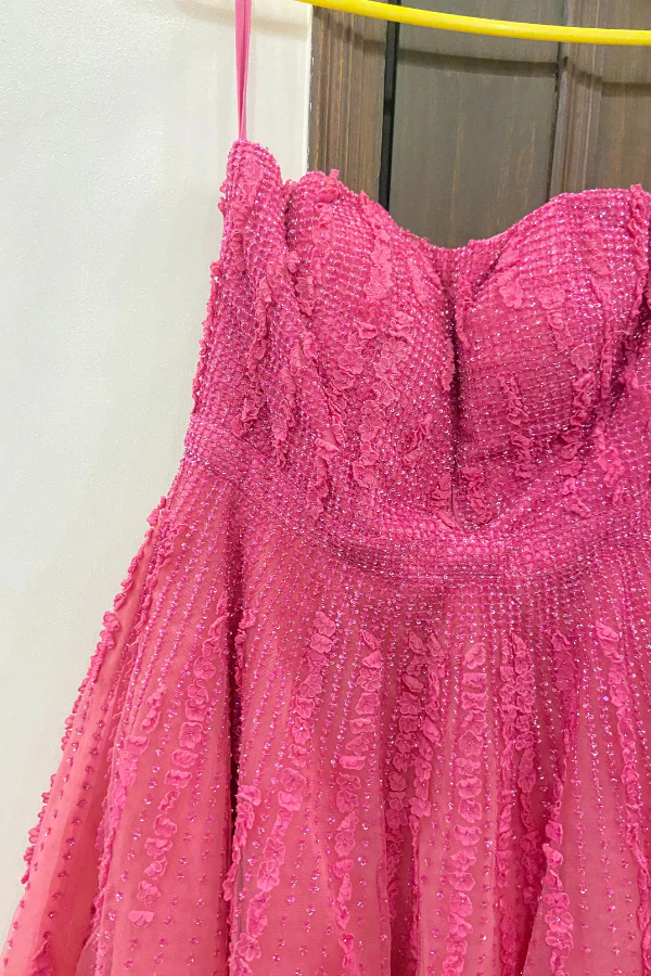 Sunaina Khera pink embroidered tube dress - Image 4