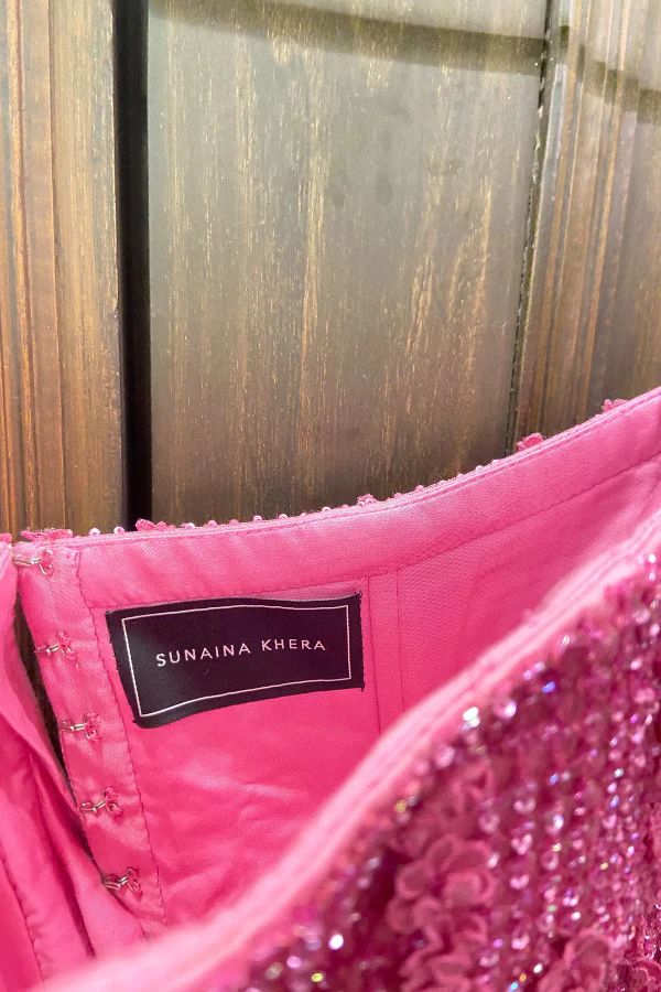 Sunaina Khera pink embroidered tube dress - Image 5