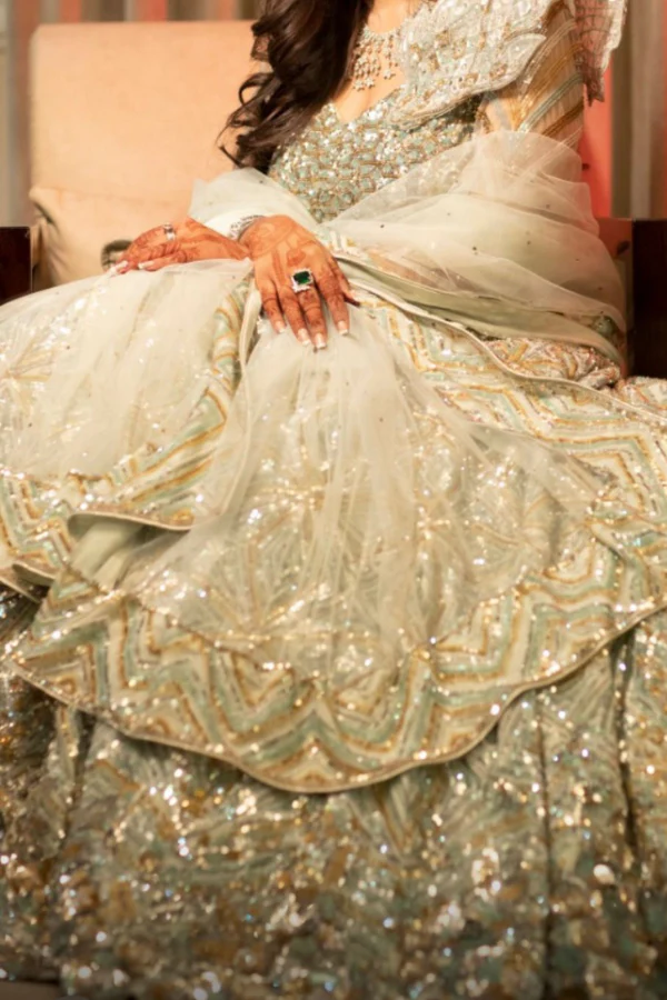 Suneet Varma Embellished Geometric Lehenga Set - Image 3