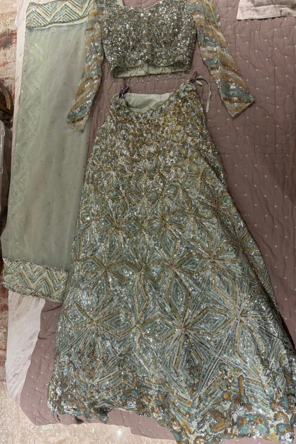 Suneet Varma Embellished Geometric Lehenga Set - Image 5