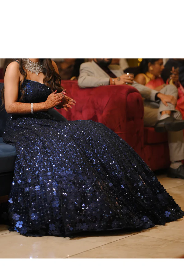 Surabhi Chopra blue embellished lehenga set - Image 2