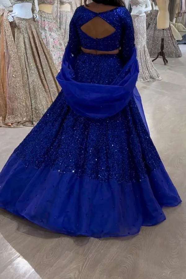SURABHI CHOPRA BLUE LEHENGA SET - Image 2